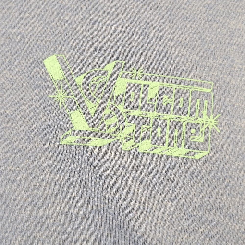Volcom Stone Mens Modern Fit Graphic T-Shirt Blue Heather Small Chest Logo S